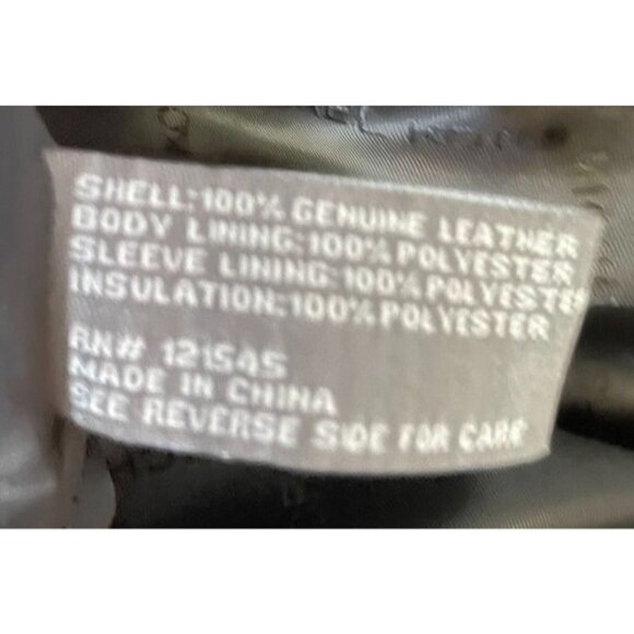 Michael Kors Mens L Black Leather Jacket Coat #121545 Zip Adjustable Cuffs & Hem - Picture 7 of 7